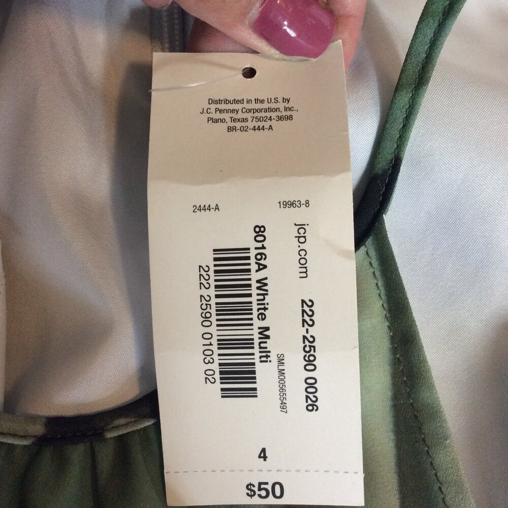 a.n.a (A New Approach) Green Floral Halter Dress Size 4 NWT - Picture 7 of 8